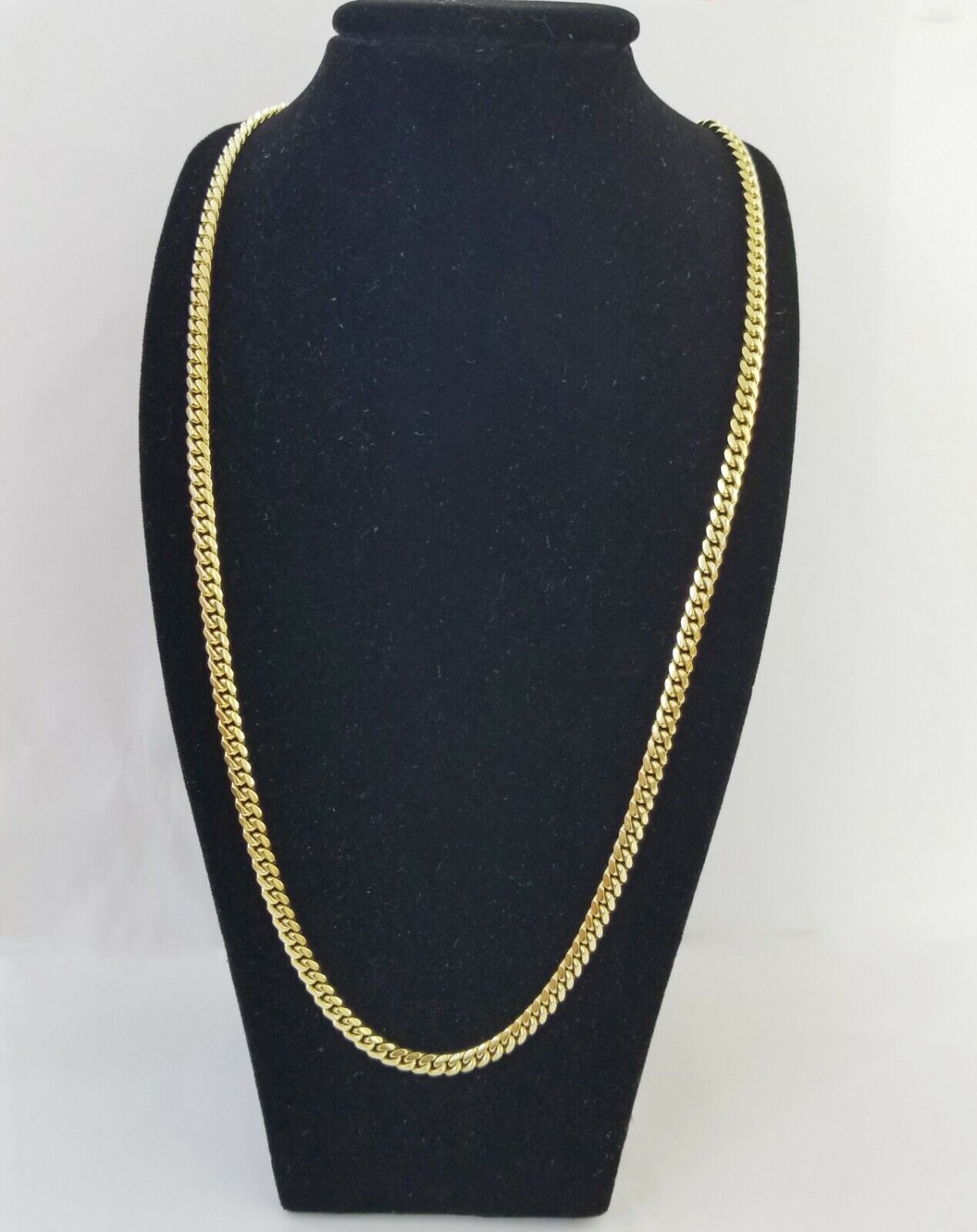 Real 10k Gold Rope Chain 26"Inch 10mm and nugget Cross Pendent 10kt yellow gold - GoldenlinQ