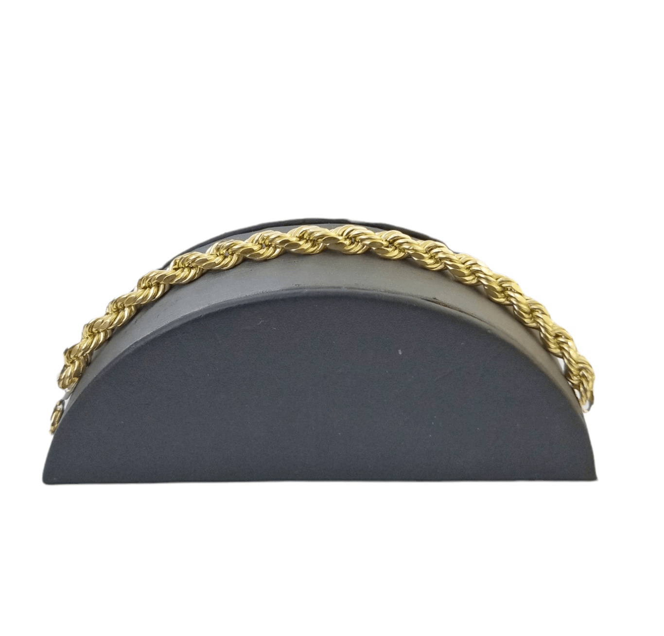 REAL 10k Gold Rope Chain Bracelet 7mm 8" Inch Lobster Clasp Link Rope - GoldenlinQ