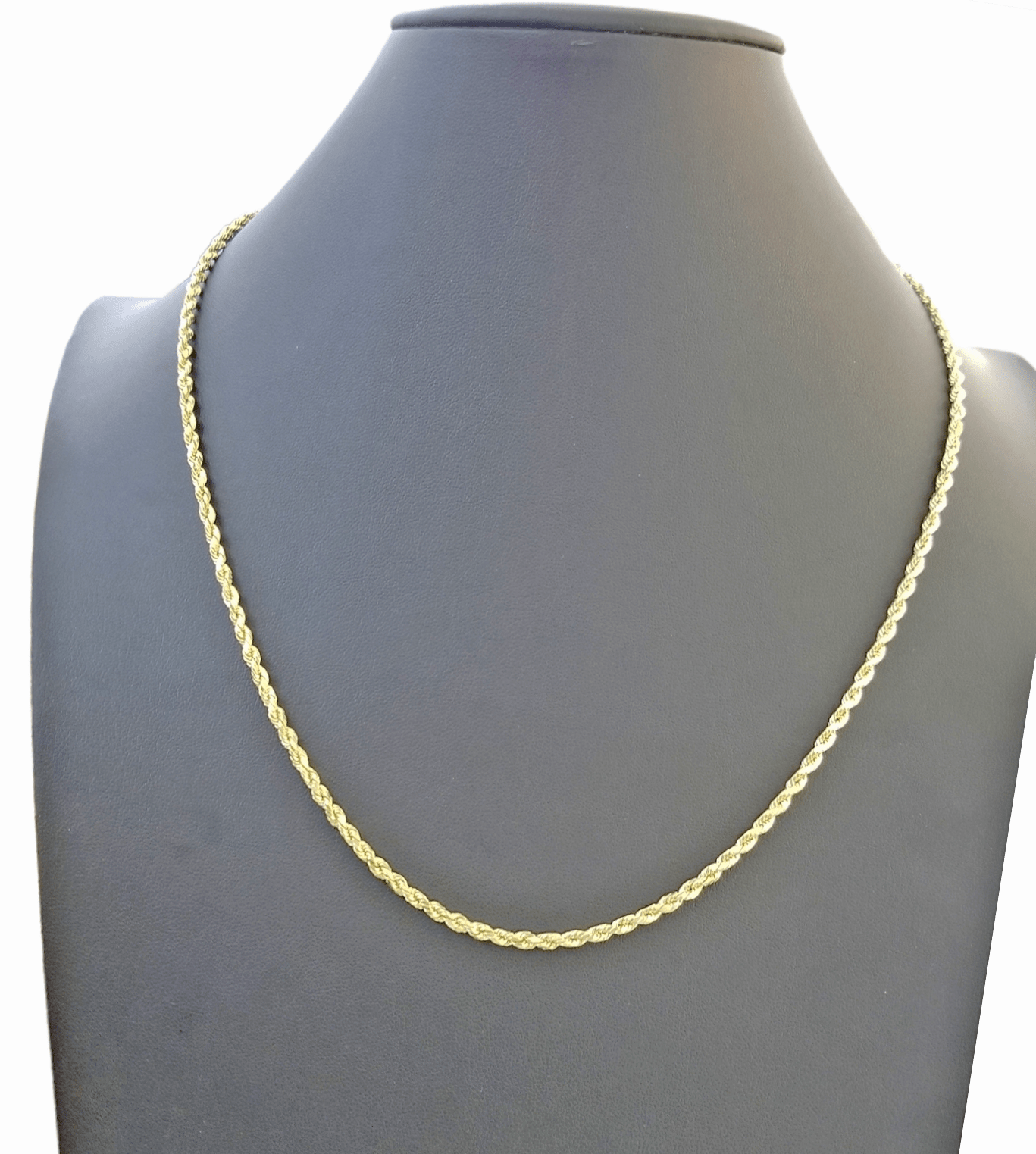 Real 10k Gold Rope Chain Necklace 18" - 30" Inch 3mm - 10mm Men & Women DISCOUNT - GoldenlinQ
