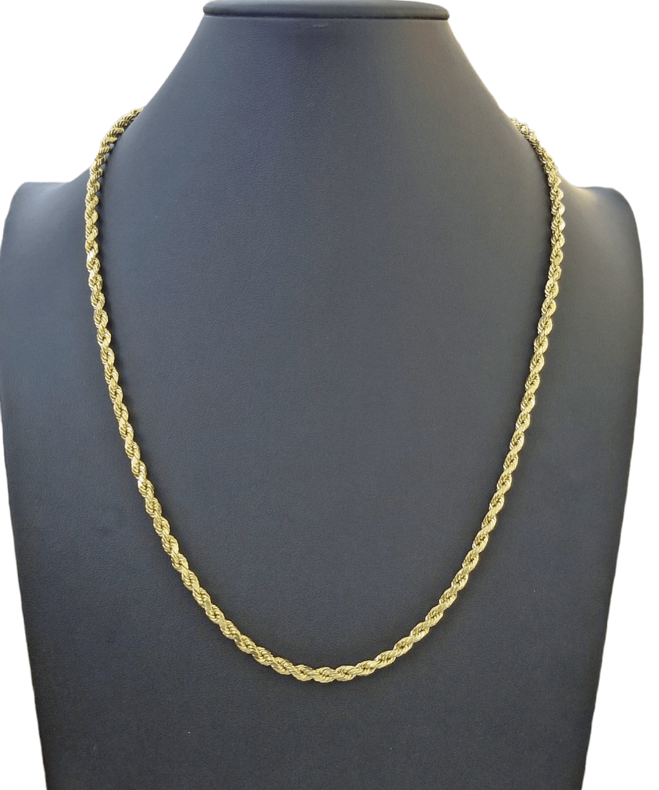 Real 10k Gold Rope Chain Necklace 18" - 30" Inch 3mm - 10mm Men & Women DISCOUNT - GoldenlinQ