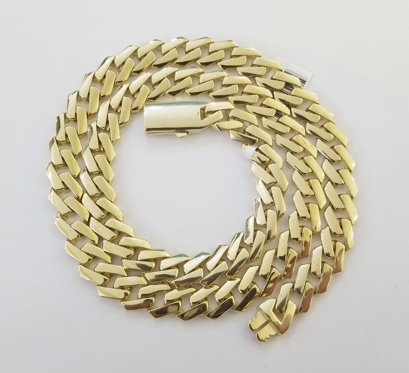 Real 10k Gold Royal Miami Cuban Monaco Link Chain 9mm 20" yellow gold necklace - GoldenlinQ