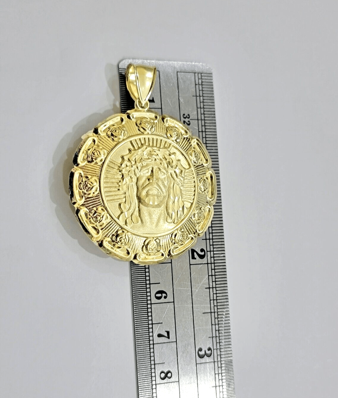 Real 10k Jesus Virgin Mary Charm Pendant Yellow Gold For 10kt Chain Necklace New - GoldenlinQ