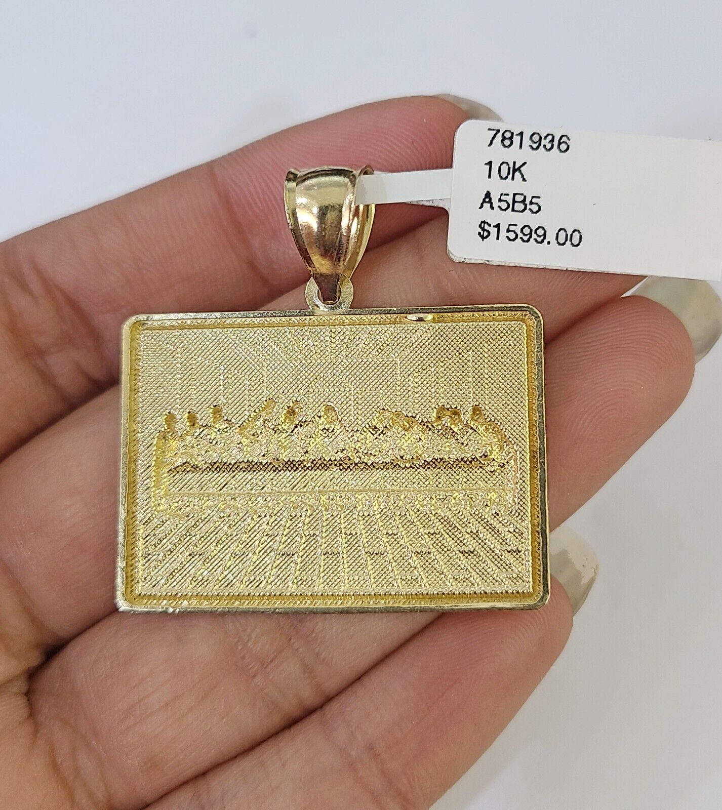 Real 10k Miami Cuban Chain Last Supper Charm Set 4mm Yellow Gold Necklace - GoldenlinQ