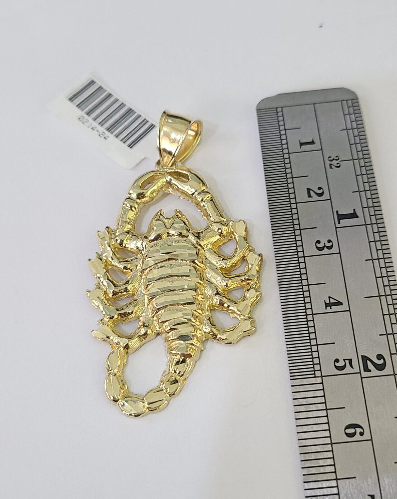Real 10k Miami Cuban Chain Scorpion Charm Set 4mm Yellow Gold Necklace Pendant - GoldenlinQ