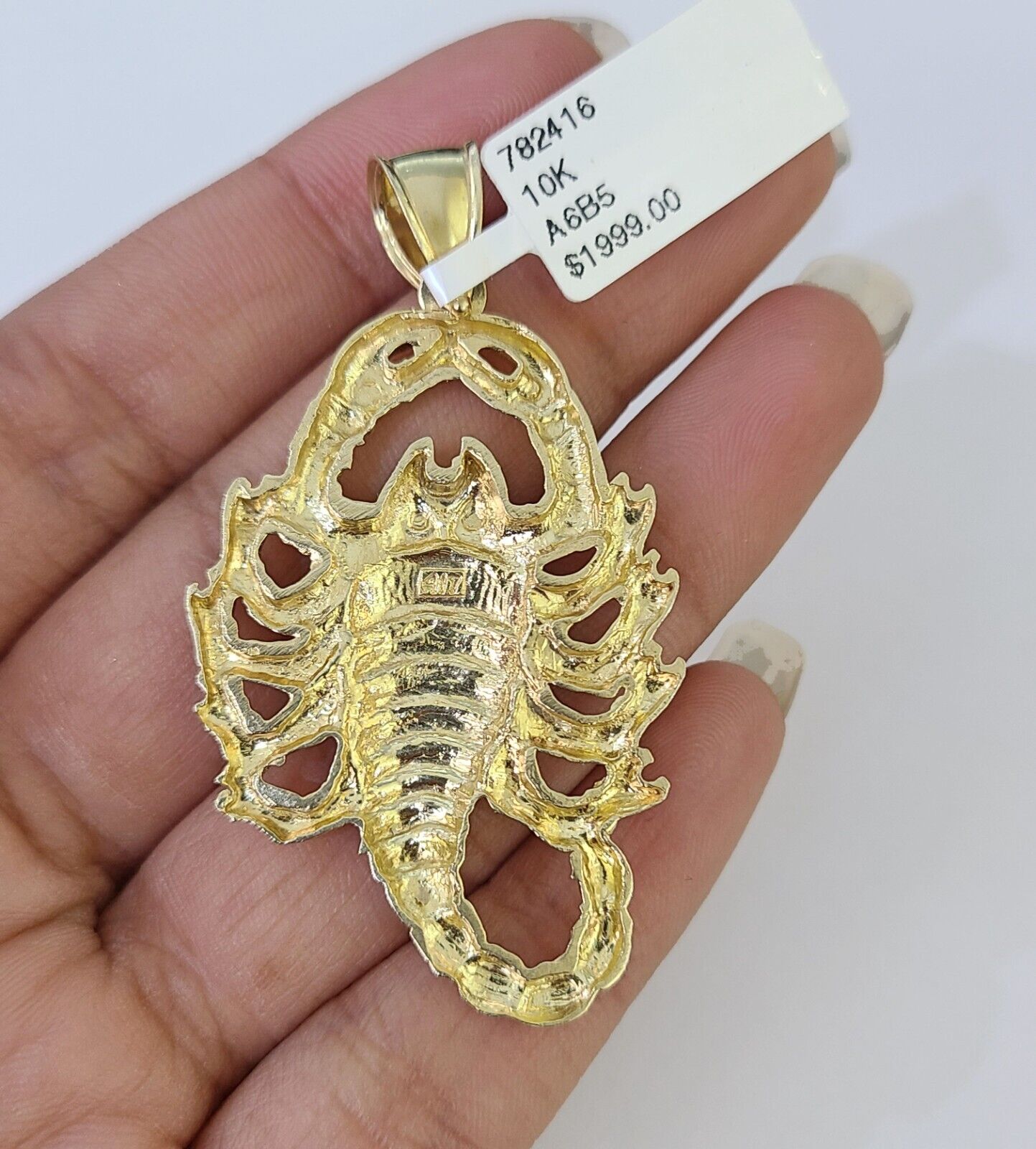 Real 10k Miami Cuban Chain Scorpion Charm Set 4mm Yellow Gold Necklace Pendant - GoldenlinQ