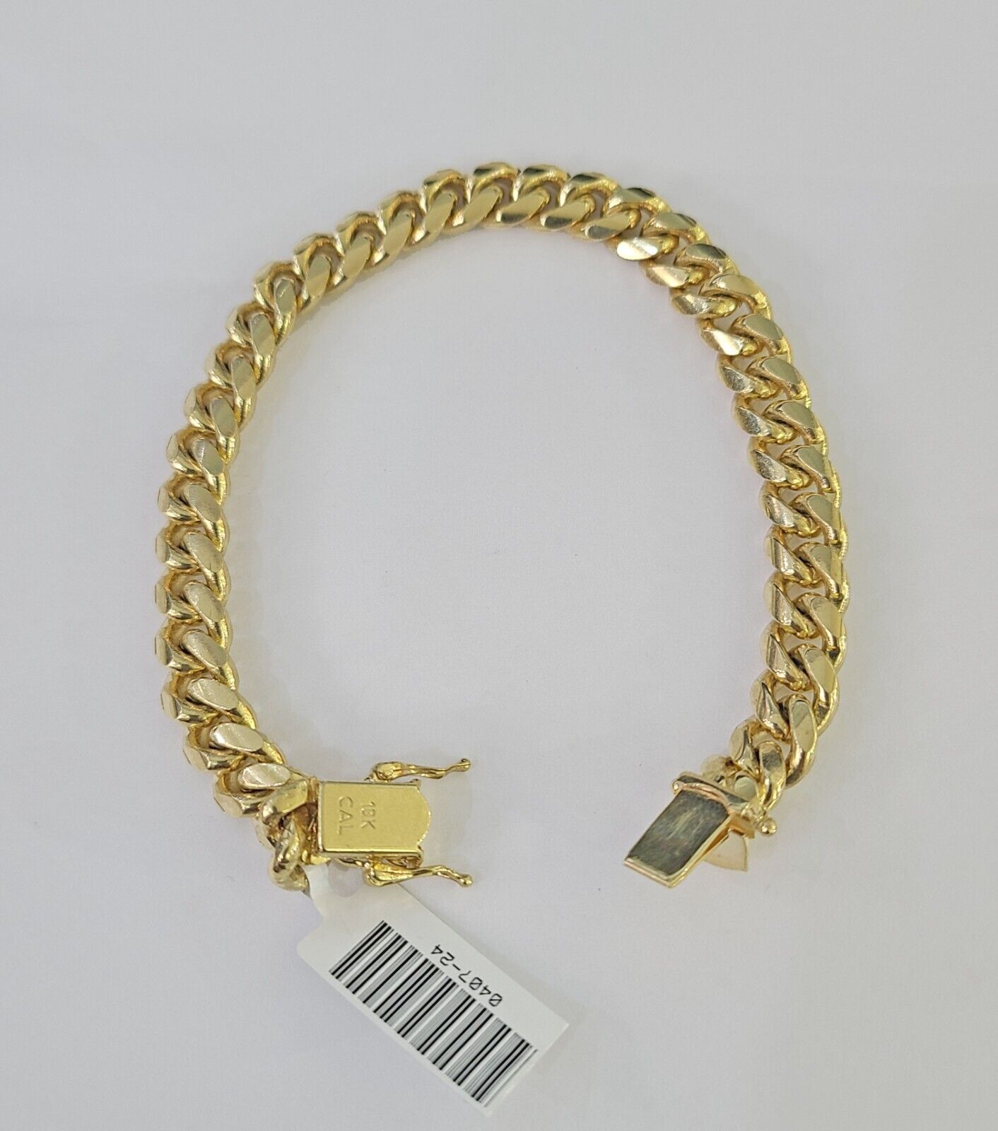 Real 10k Miami Cuban Link Bracelet Gold 8mm 8" Box Lock 10kt Yellow Gold - GoldenlinQ