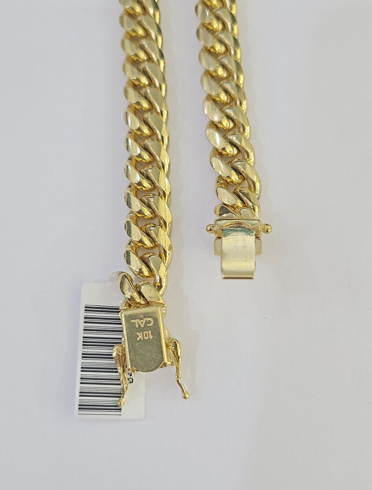 Real 10k Miami Cuban Link Bracelet Gold 8mm 8" Box Lock 10kt Yellow Gold - GoldenlinQ