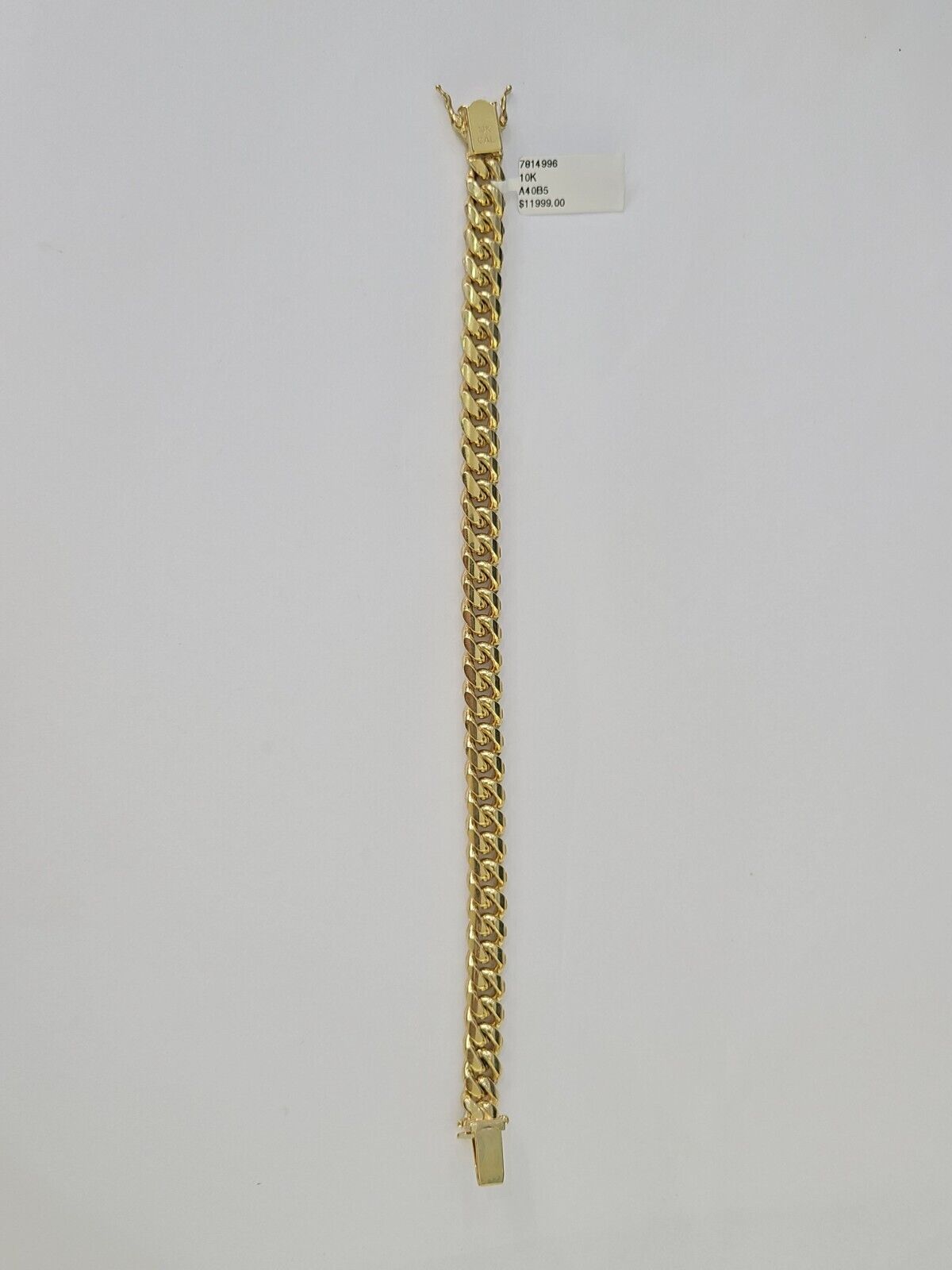 Real 10k Miami Cuban Link Bracelet Gold 8mm 8" Box Lock 10kt Yellow Gold - GoldenlinQ