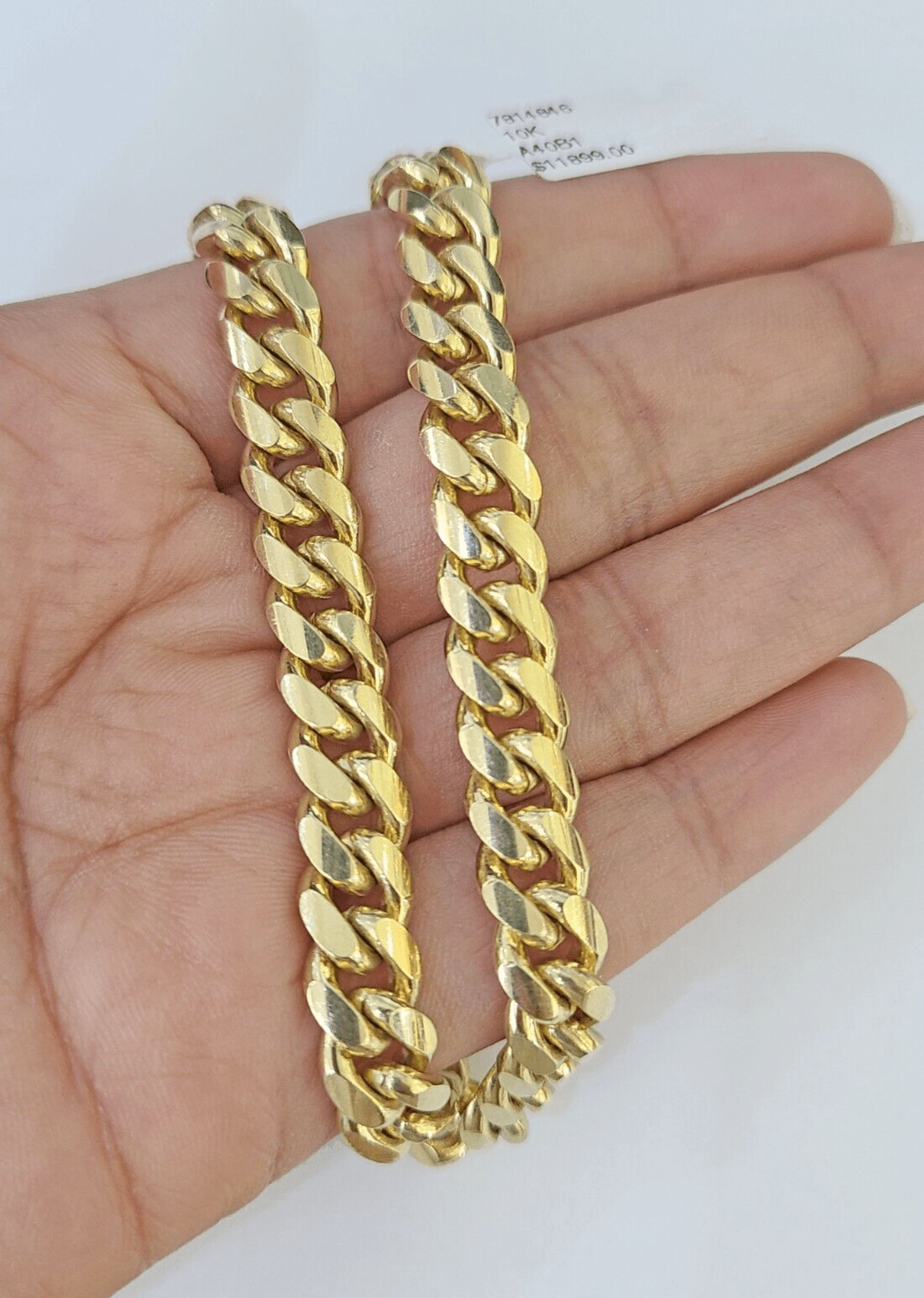 Real 10k Miami Cuban Link Bracelet Gold 8mm 8.5" Box Lock 10kt Yellow Gold - GoldenlinQ