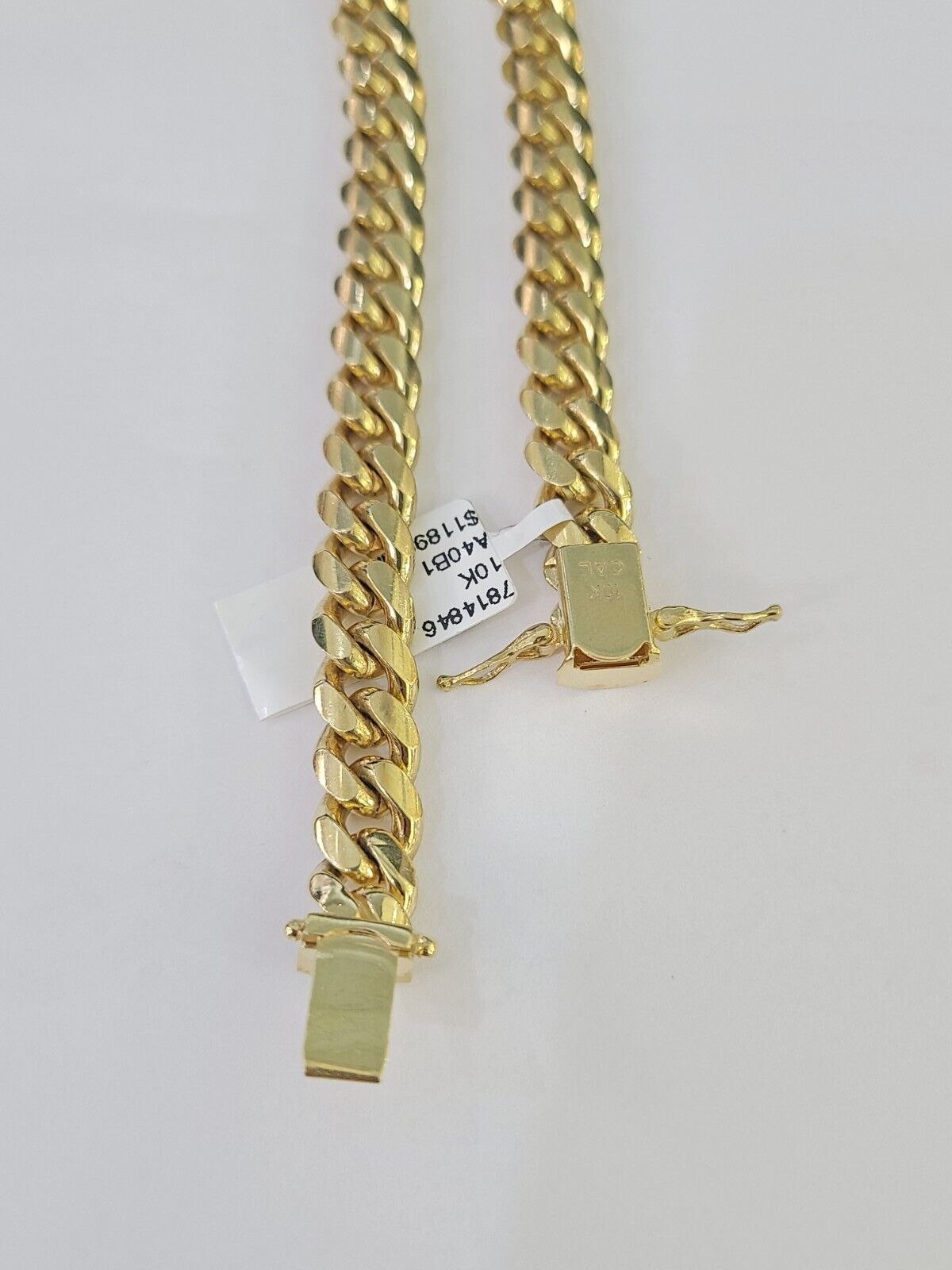 Real 10k Miami Cuban Link Bracelet Gold 8mm 8.5" Box Lock 10kt Yellow Gold - GoldenlinQ