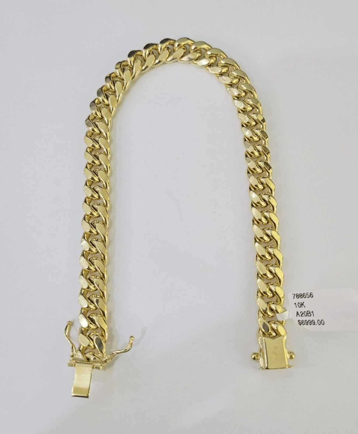 Real 10k Miami Cuban Link Bracelet Gold 9mm 9.5" Box Lock 10kt Yellow Gold - GoldenlinQ
