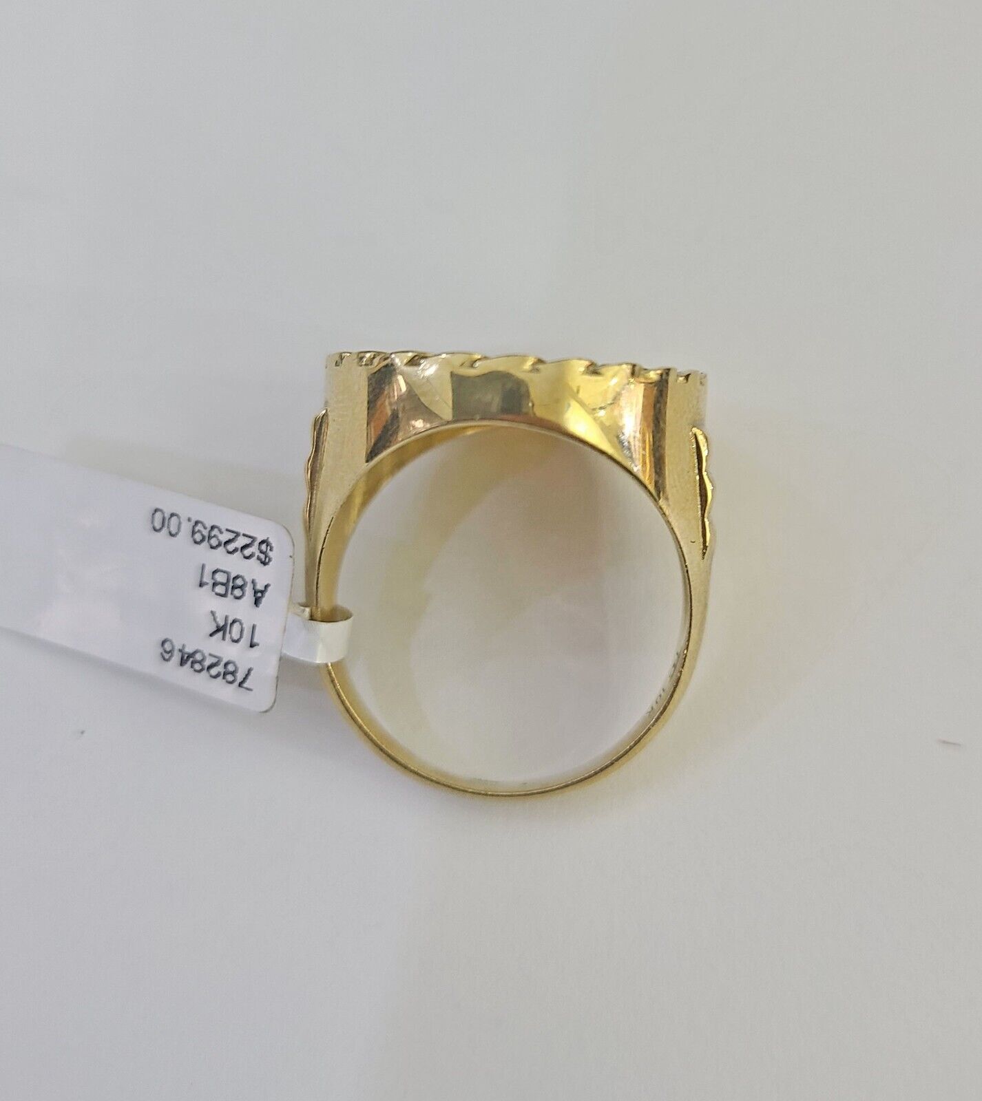 Real 10k Ring Eagle Fancy Design Yellow Gold Men Casual 10kt - GoldenlinQ