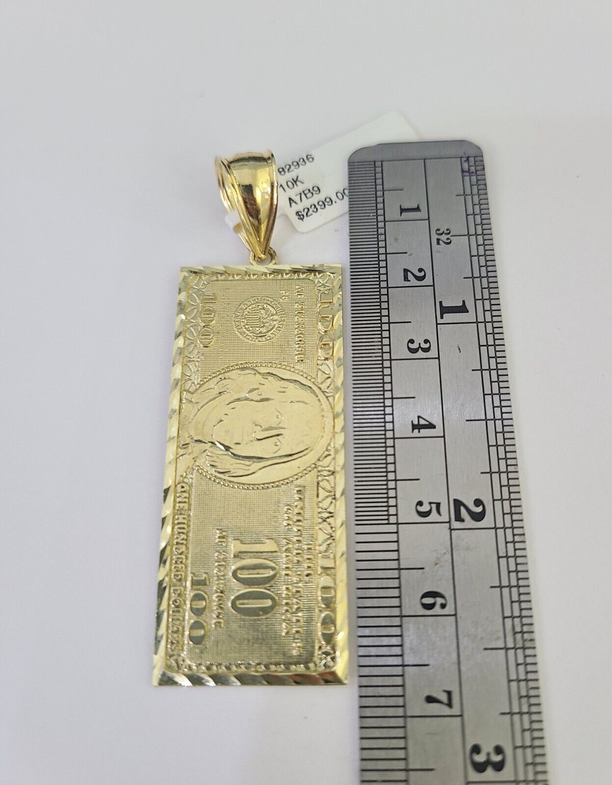 Real 10k Rope Chain 100$ Bill Money Charm Set 7mm 20" - 28" Inch Necklace Gold - GoldenlinQ