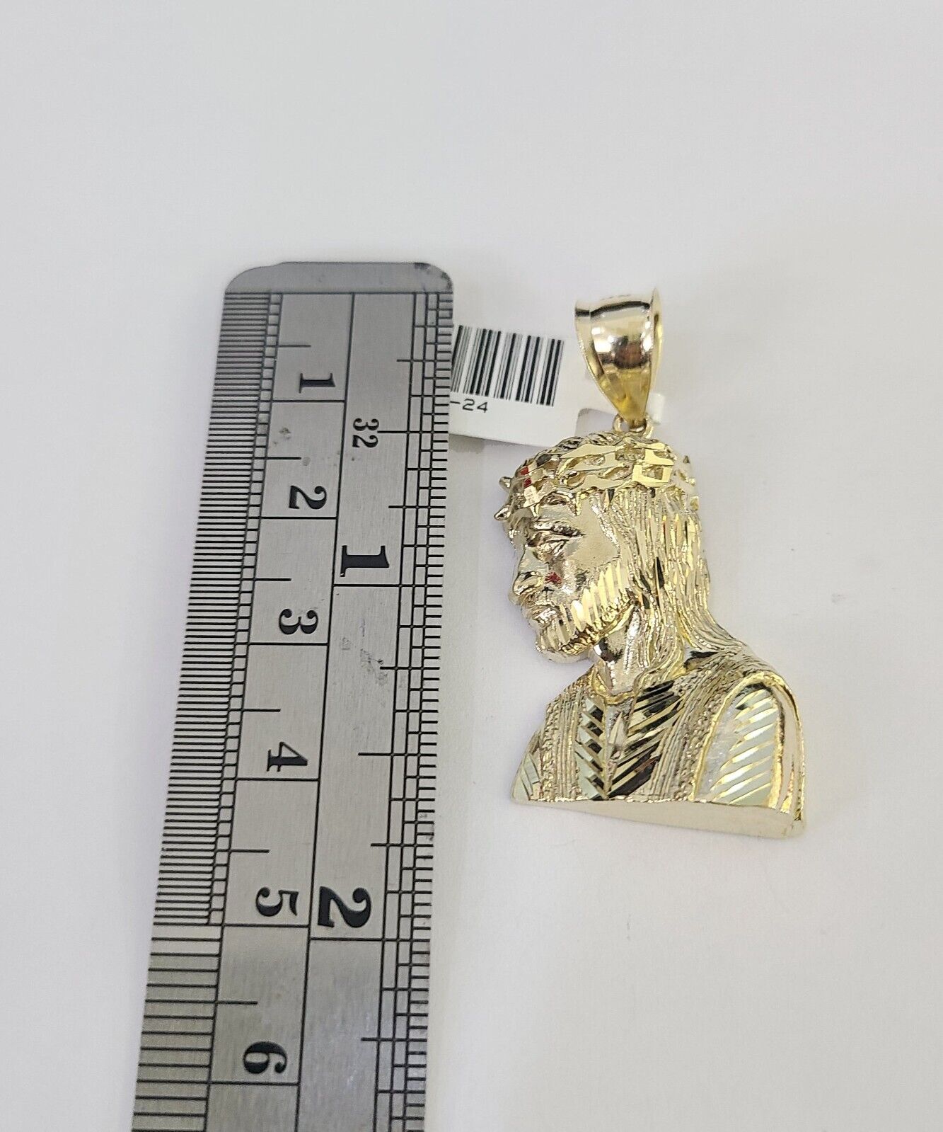 Real 10k Rope Chain Jesus Charm Necklace Pendant Set 5mm 20" - 30" Inch Gold - GoldenlinQ