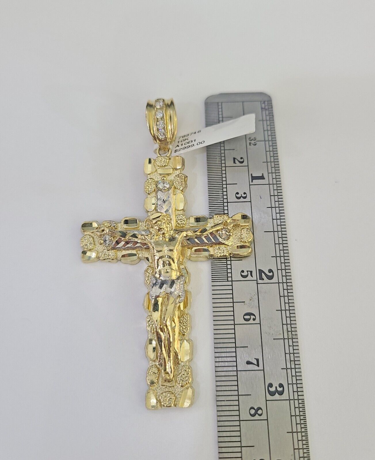 Real 10k Rope Chain Jesus Cross Charm Set 7mm 20" - 28" Inch Necklace Yellow Gold - GoldenlinQ