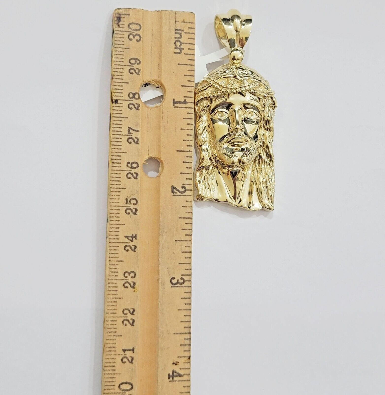 REAL 10k Rope Chain & Jesus Head Charm Pendant 7mm 18" - 28" Necklace & Jesus Face - GoldenlinQ