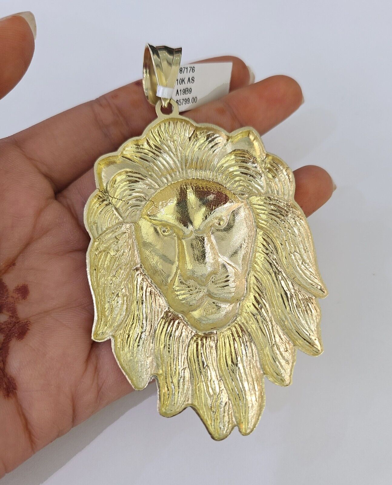 Real 10k Rope Chain Lion Charm Set 10mm 20" - 30" Inch Necklace Yellow Gold - GoldenlinQ