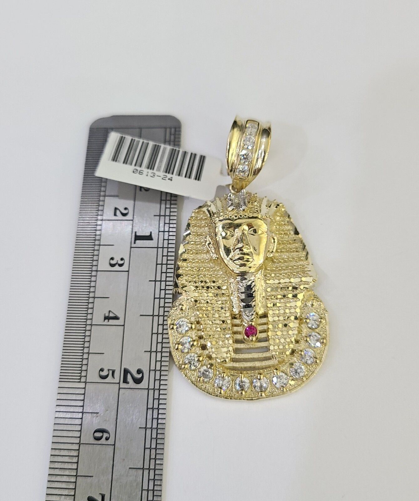 Real 10k Rope Chain Pharaoh Charm Set 7mm 18" - 26" Inch Necklace Yellow Gold - GoldenlinQ