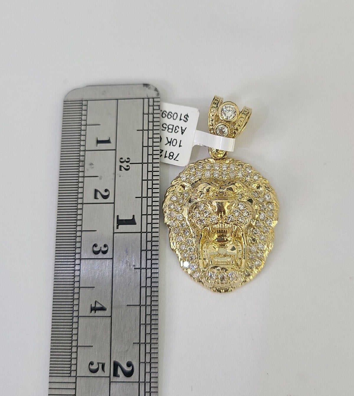 10k Yellow Gold 100 Dollar Bll Charm Pendant 3.5 nch Necklace Chan 10k Yellow Gold 100 Dollar Bll Charm Pendant 3.5 nch Necklace Chan