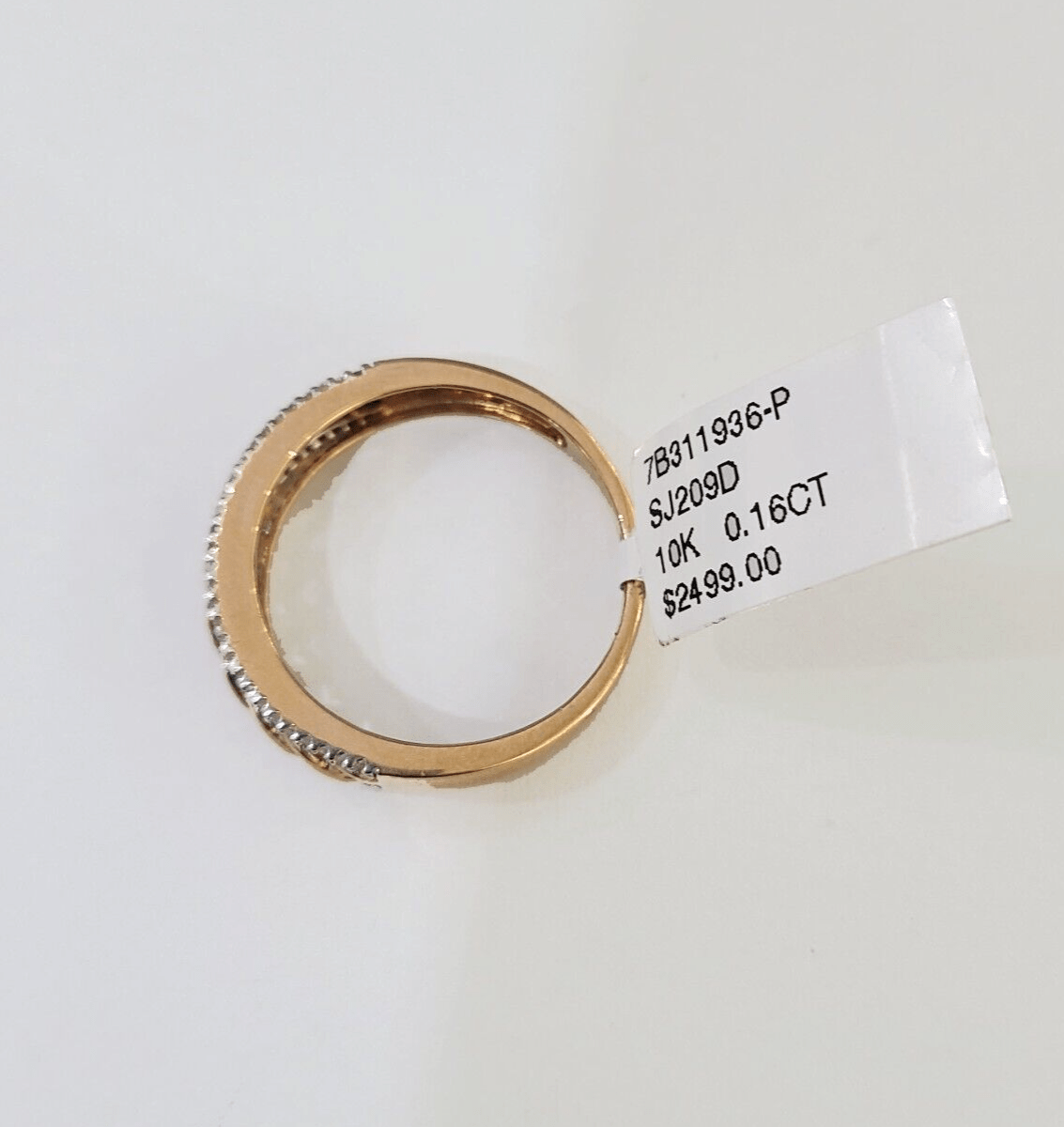 REAL 10k Rose Gold Diamond Mens Ring Engagement Wedding Genuine - GoldenlinQ