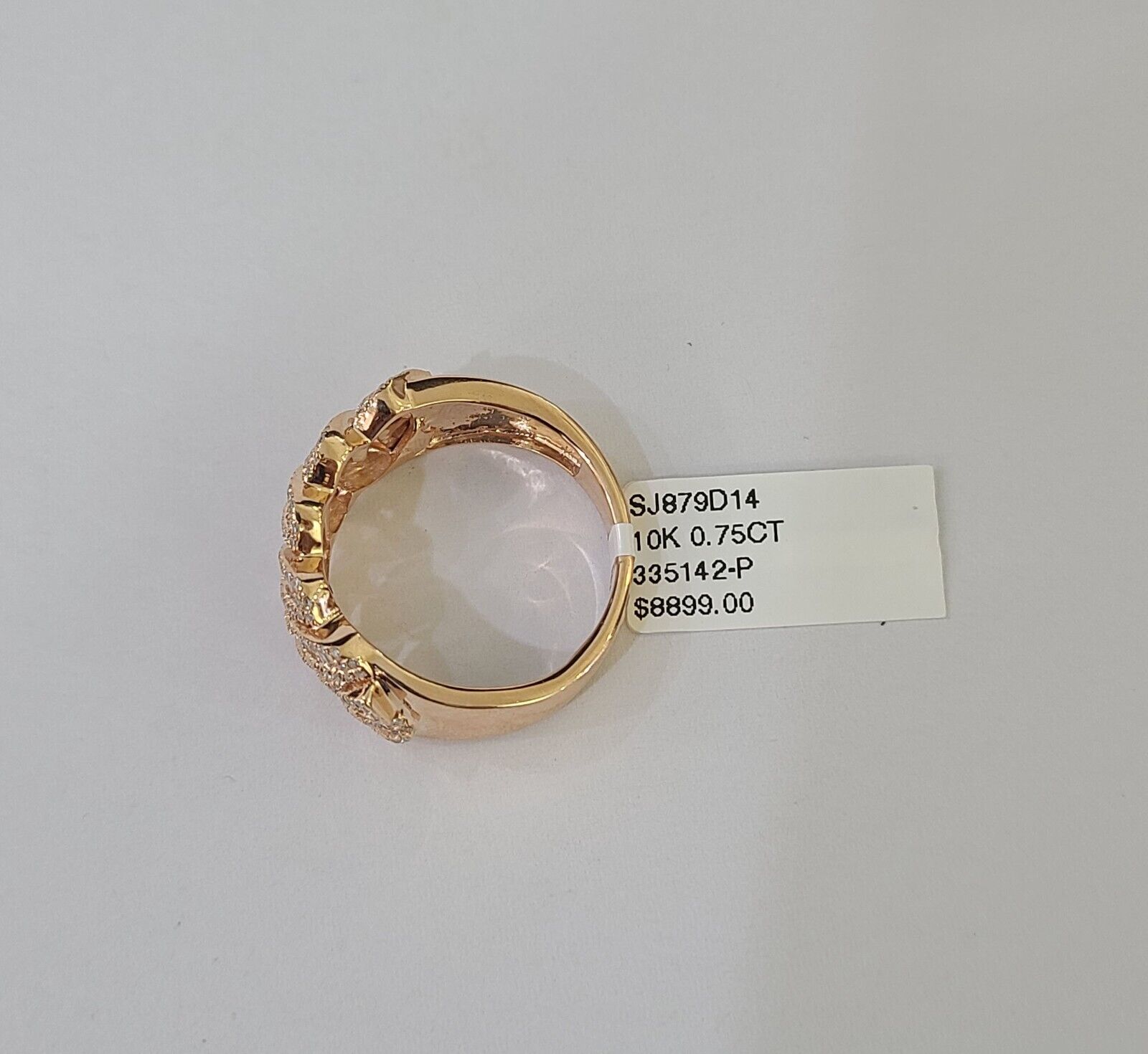 Real 10k Rose Gold Diamond Mens Ring Engagement Wedding Genuine - GoldenlinQ