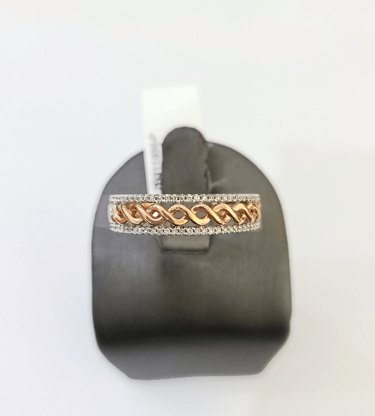 REAL 10k Rose Gold Diamond Mens Ring Engagement Wedding Genuine - GoldenlinQ