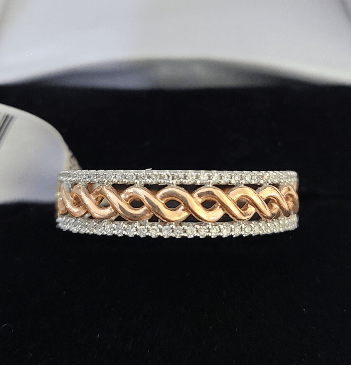 REAL 10k Rose Gold Diamond Mens Ring Engagement Wedding Genuine - GoldenlinQ