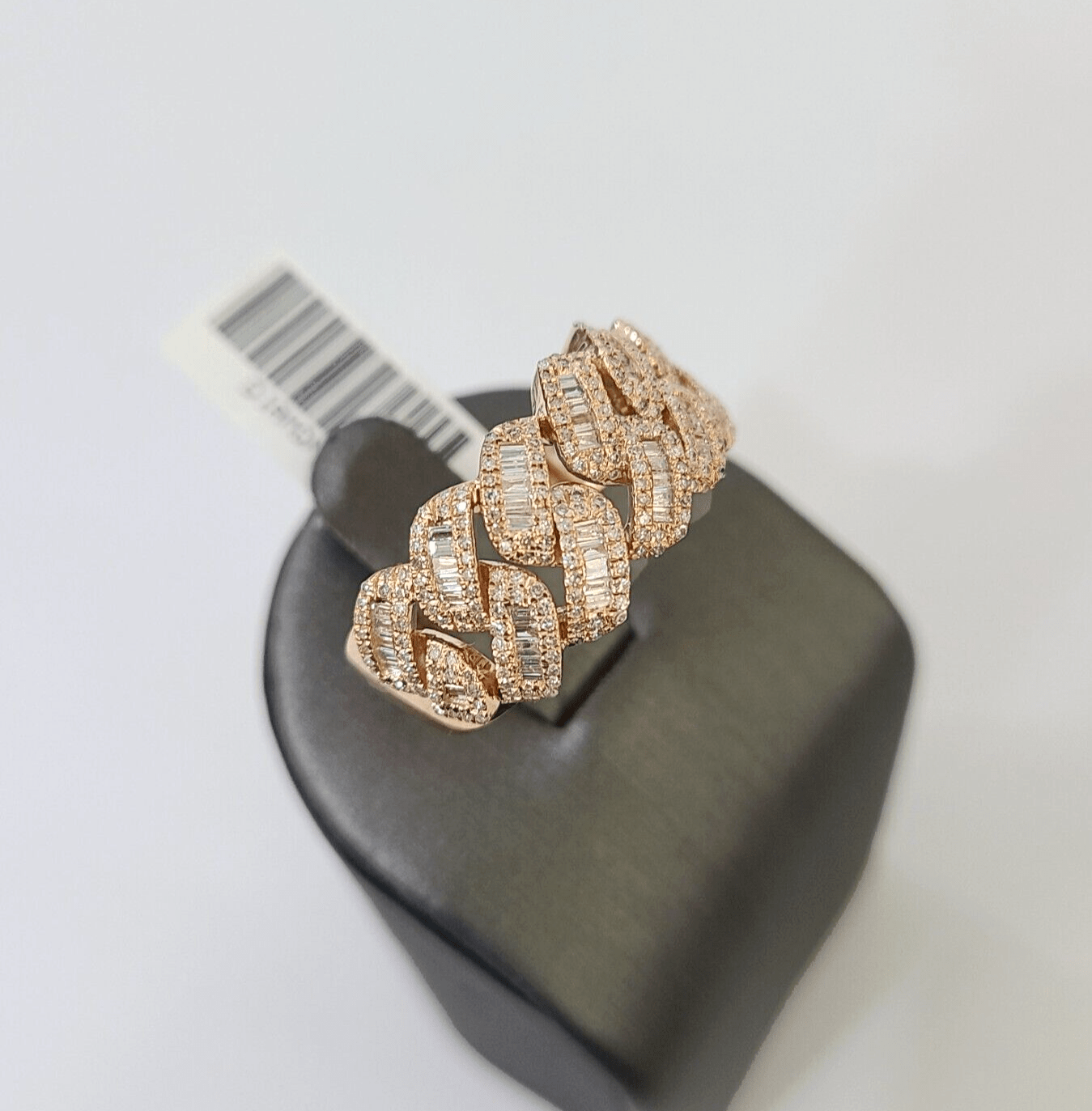 Real 10k Rose Gold Diamond Mens Ring Engagement Wedding Genuine - GoldenlinQ