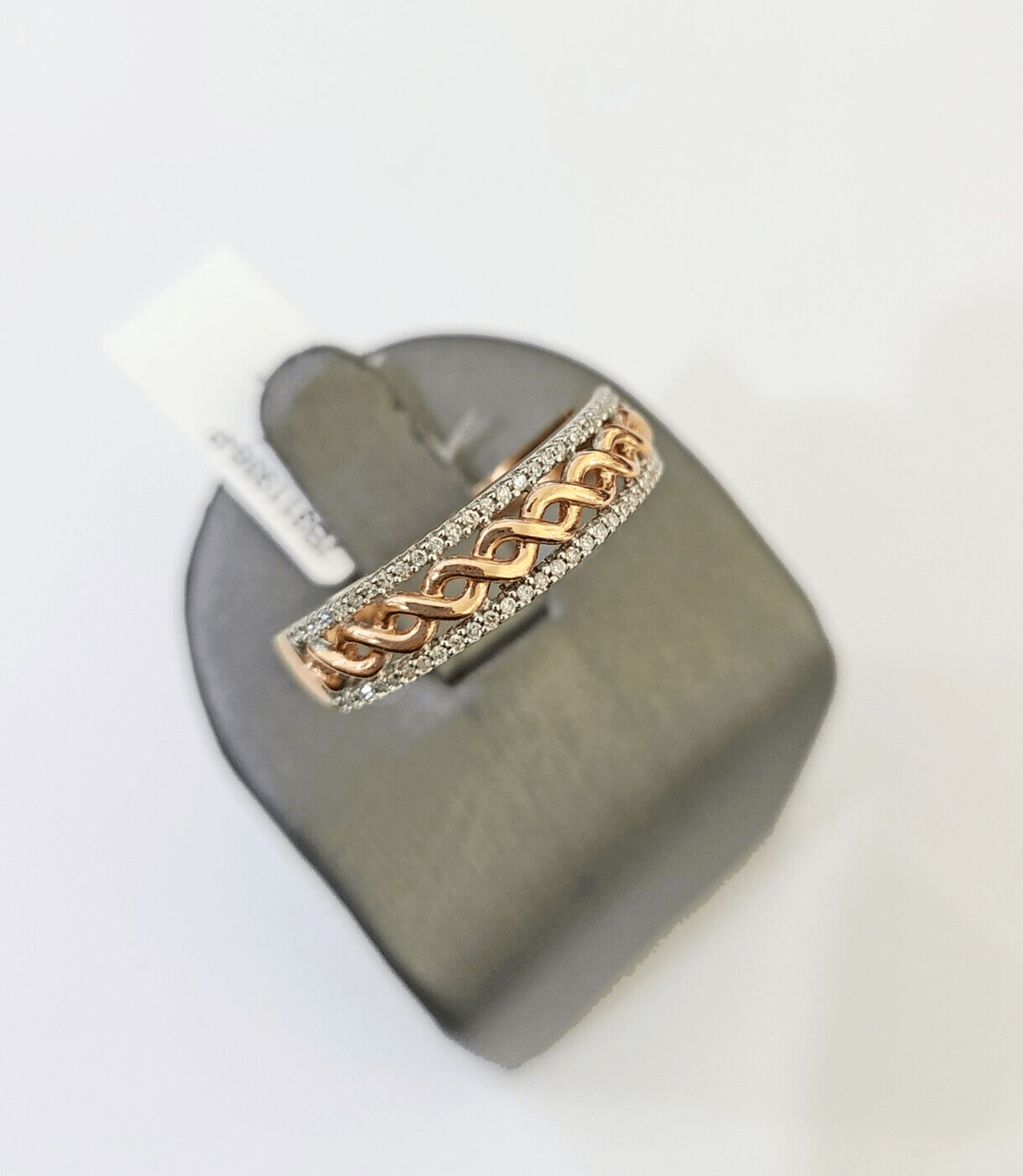 REAL 10k Rose Gold Diamond Mens Ring Engagement Wedding Genuine - GoldenlinQ