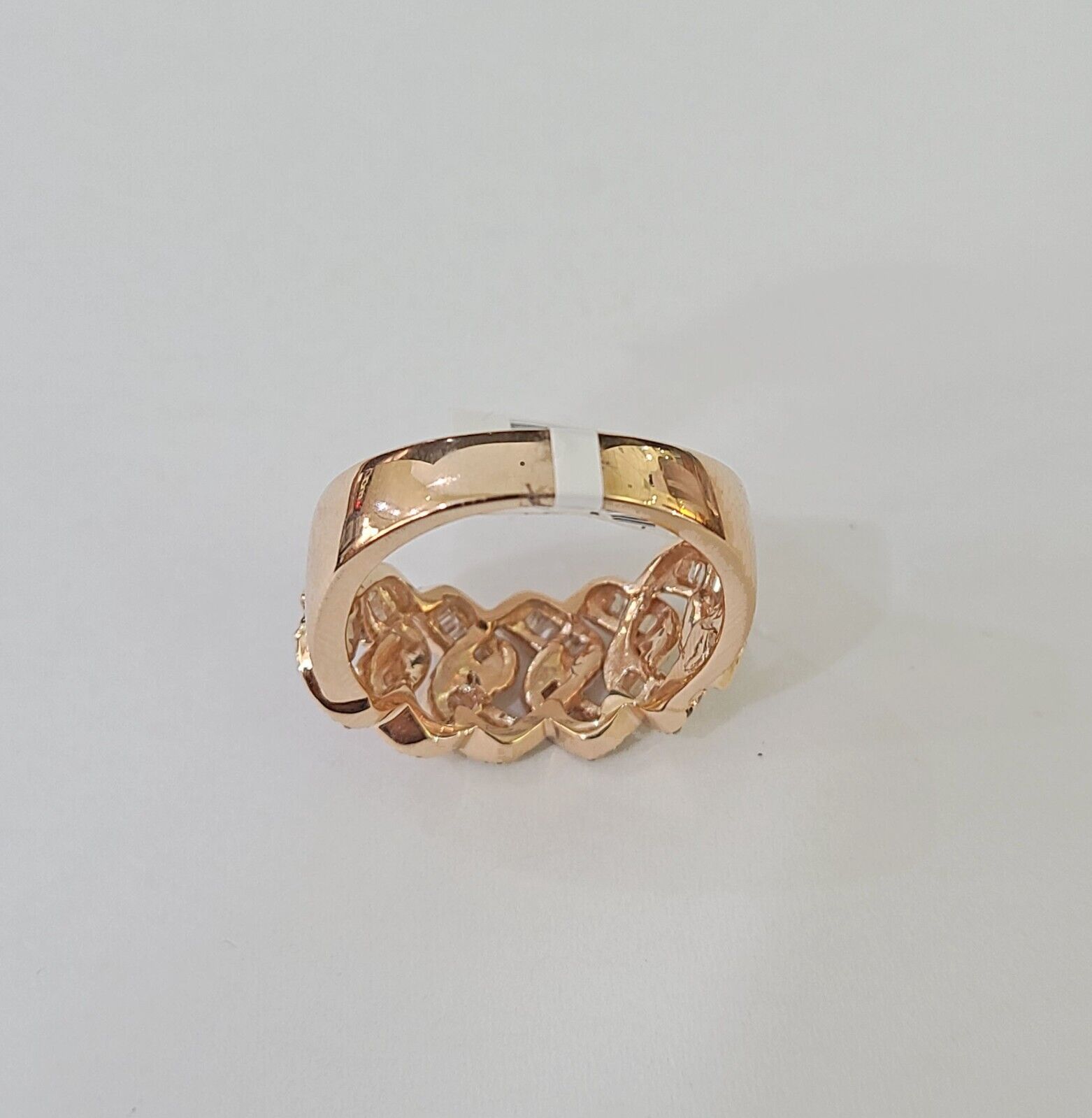 Real 10k Rose Gold Diamond Mens Ring Engagement Wedding Genuine - GoldenlinQ