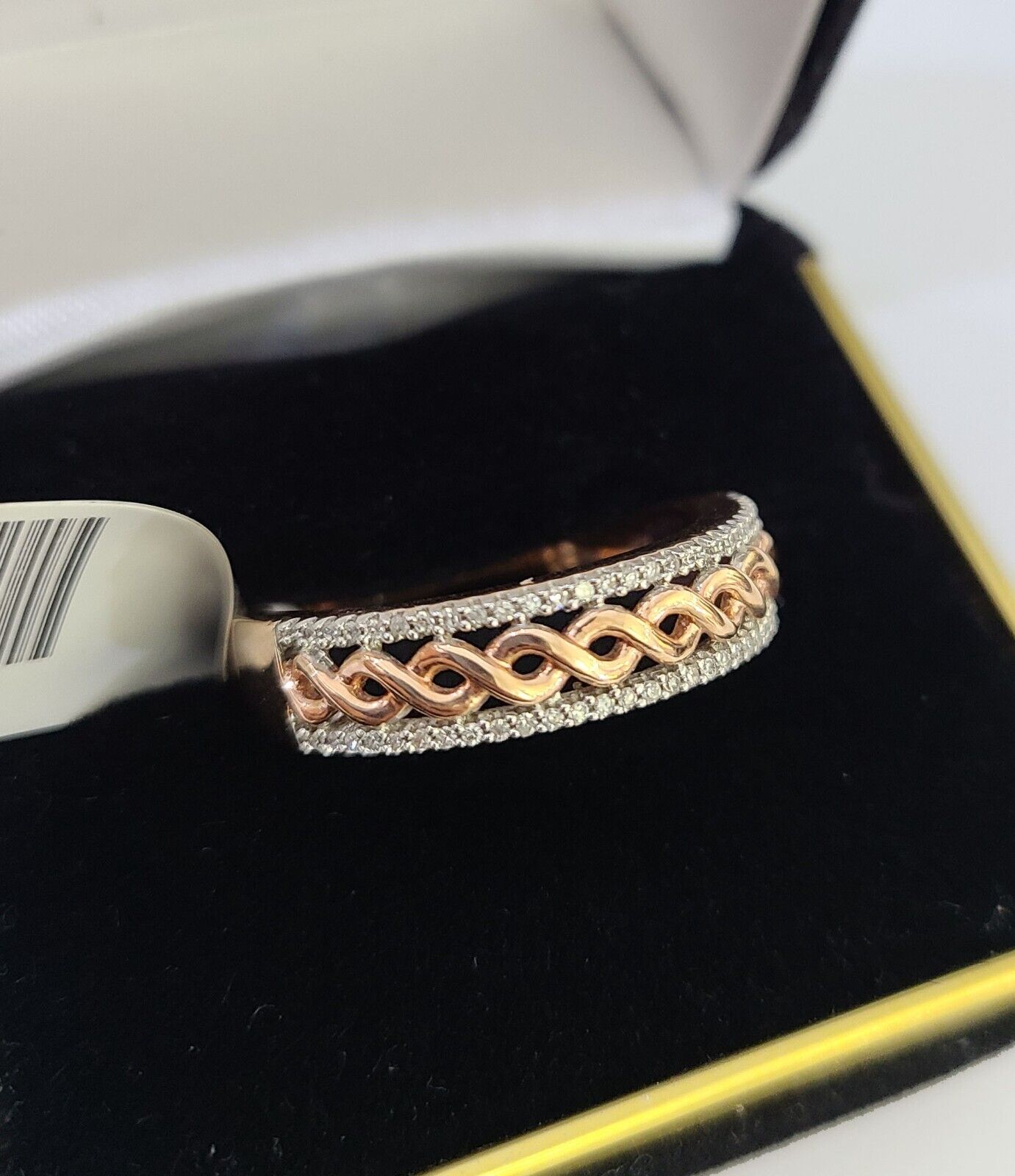 REAL 10k Rose Gold Diamond Mens Ring Engagement Wedding Genuine - GoldenlinQ