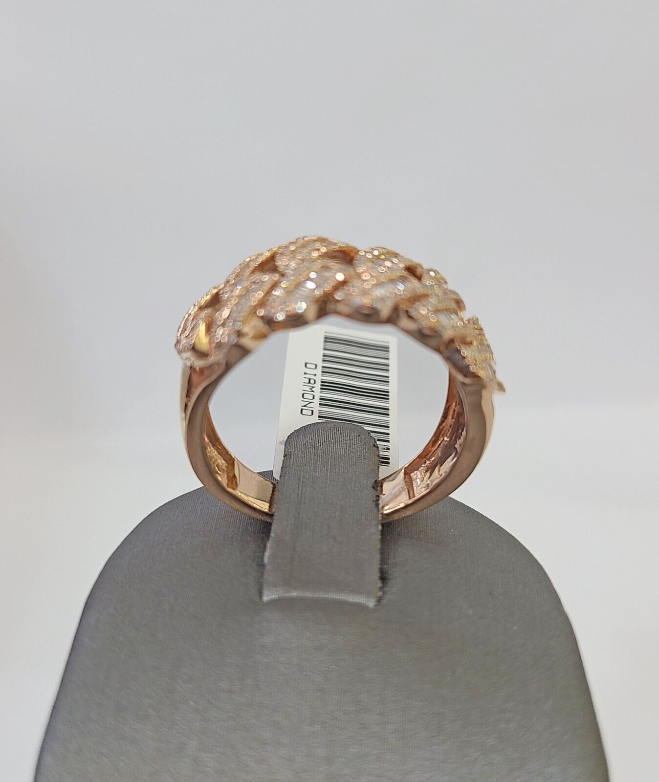 Real 10k Rose Gold Diamond Mens Ring Engagement Wedding Genuine - GoldenlinQ