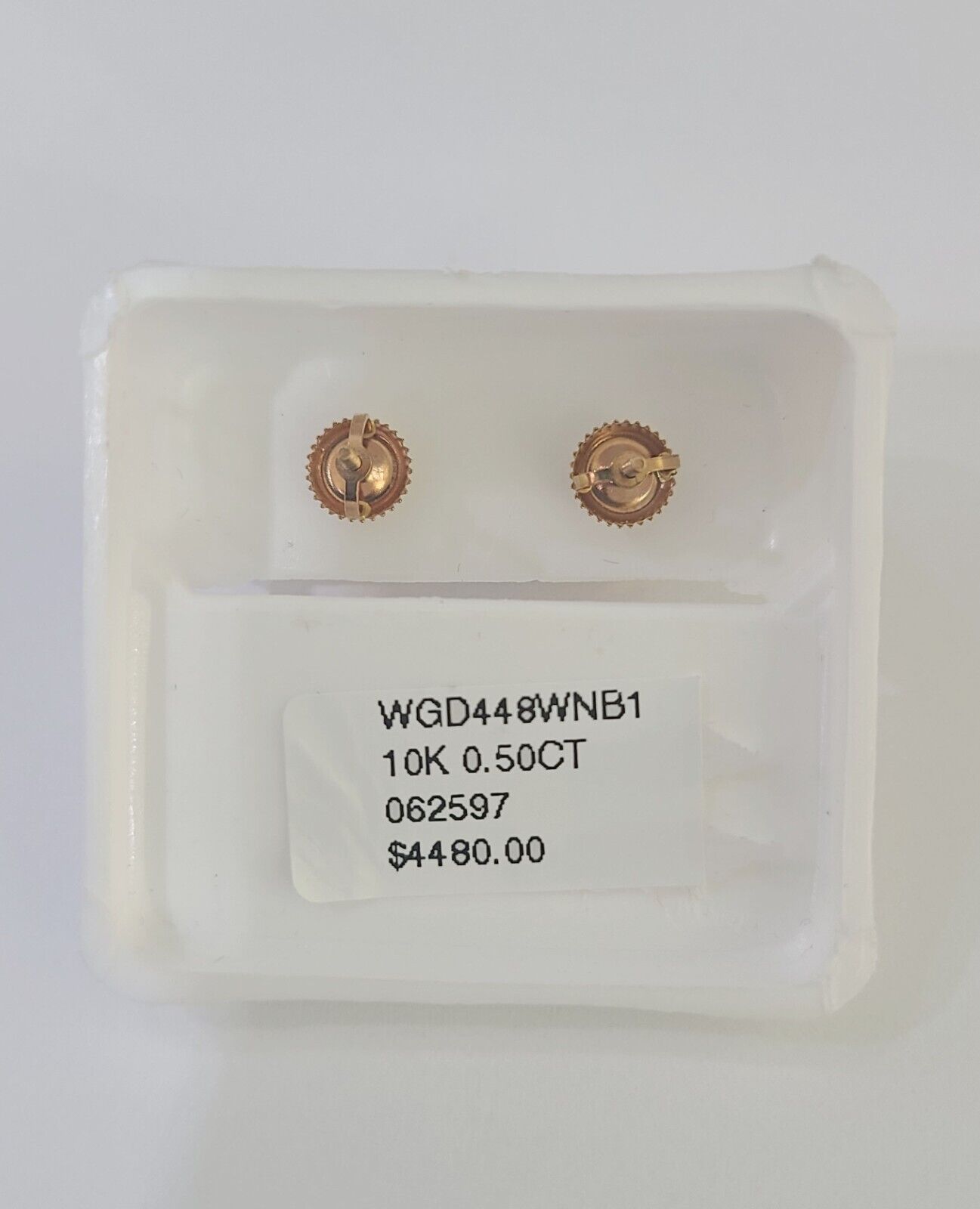 Real 10k Rose Gold Earrings Pear Shaped Diamond Screw - Back Women Men Studs - GoldenlinQ