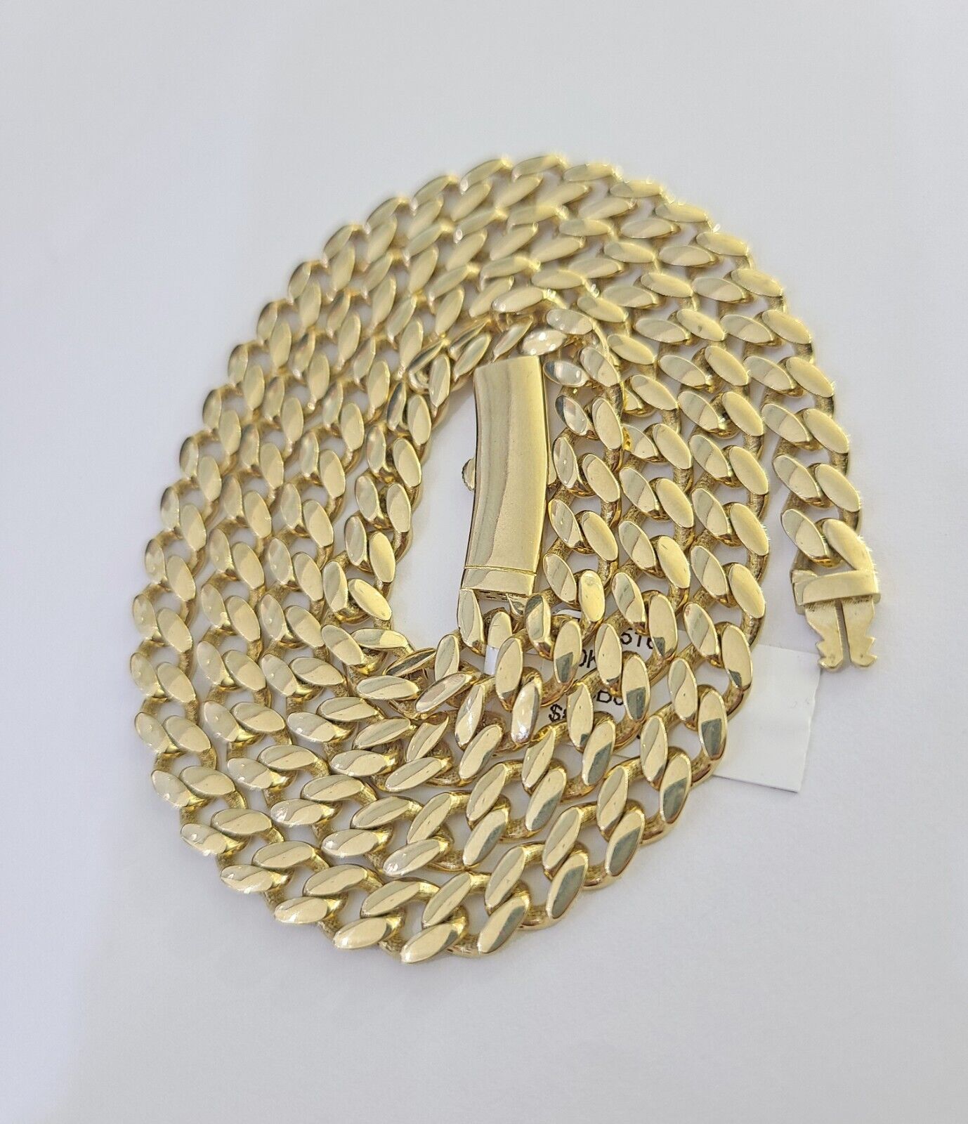 Real 10k Royal Monaco Chain 6mm 24 inches Yellow Gold Necklace Men Women - GoldenlinQ