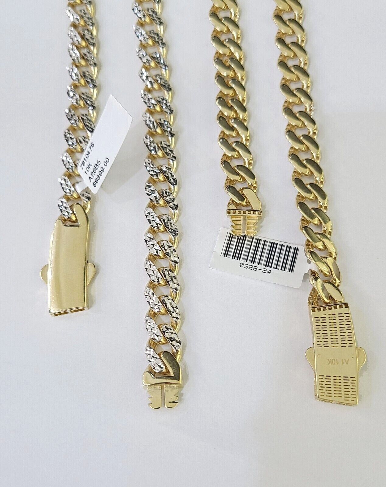 Real 10k Royal Monaco Chain 6mm Diamond Cut 18 - 26 inches Yellow Gold - GoldenlinQ