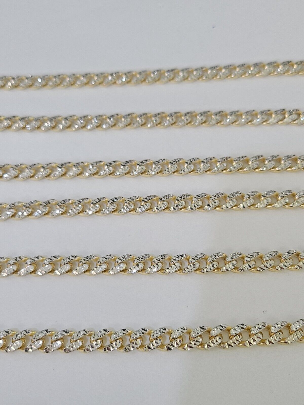Real 10k Royal Monaco Chain 8mm Diamond Cut 18 - 26 inches Yellow Gold - GoldenlinQ