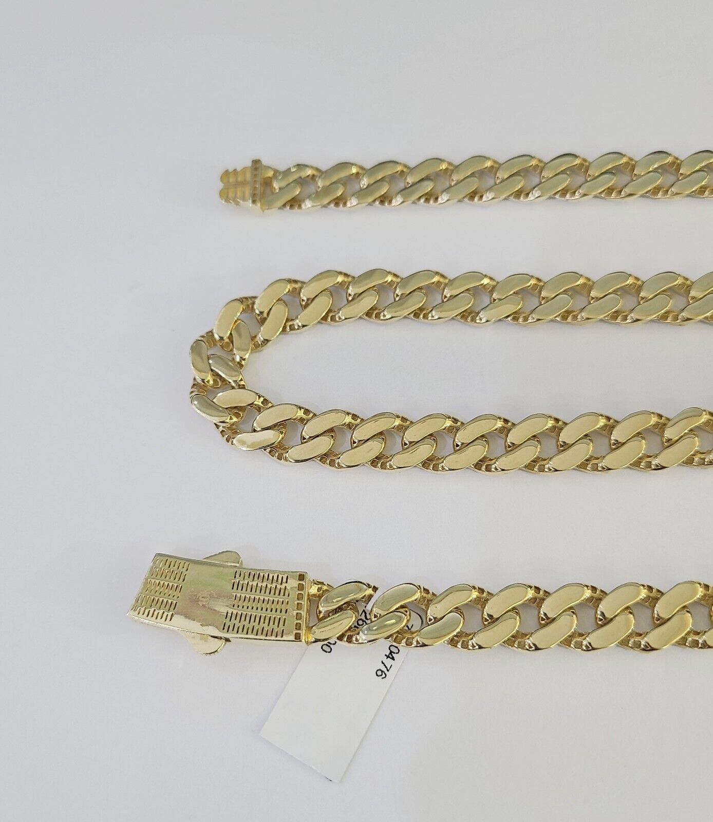 Real 10k Royal Monaco Chain 8mm Diamond Cut 22 inches Yellow Gold Necklace - GoldenlinQ