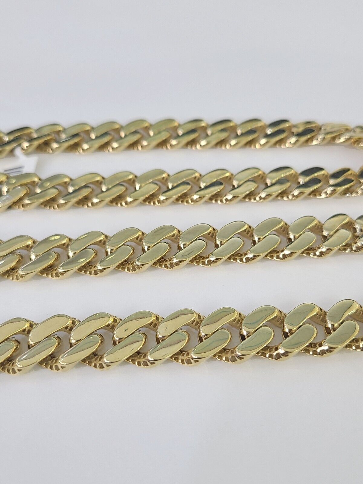 Real 10K Royal Monaco Chain Box Clasp 13mm Gold Necklace 10Kt 24" Genuine - GoldenlinQ