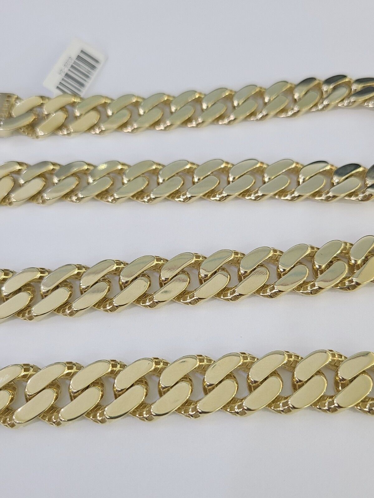 Real 10K Royal Monaco Chain Box Clasp 13mm Gold Necklace 10Kt 26" Genuine - GoldenlinQ
