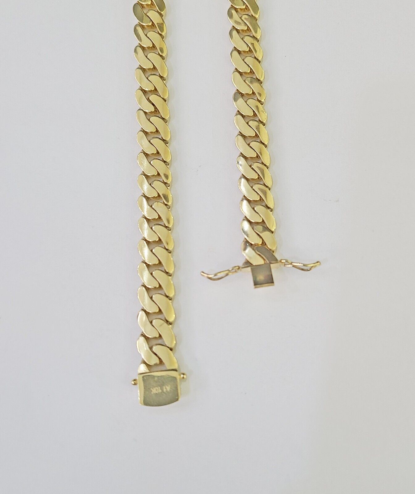 Real 10K Royal Monaco Chain Box Clasp 9mm Gold Necklace 10Kt 24" Genuine - GoldenlinQ