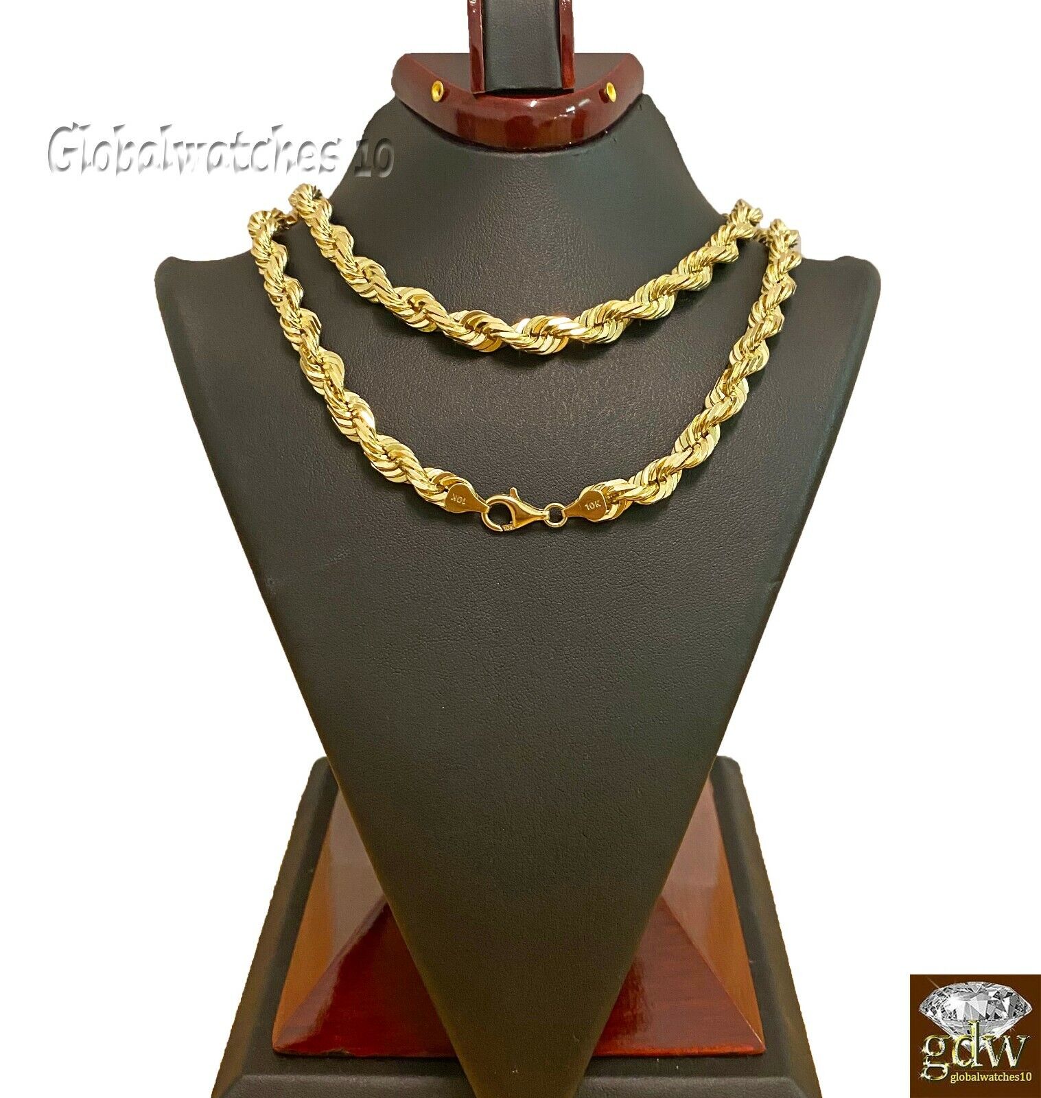 Real 10k SOLID Gold Rope Chain For Men 20 Inch 8mm On Sale Free Shipping THICK - GoldenlinQ