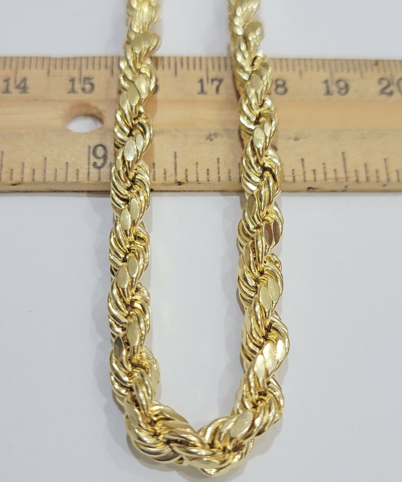 Real 10k SOLID Gold Rope Chain For Men 26 Inch 8mm On Sale Free Shipping THICK - GoldenlinQ