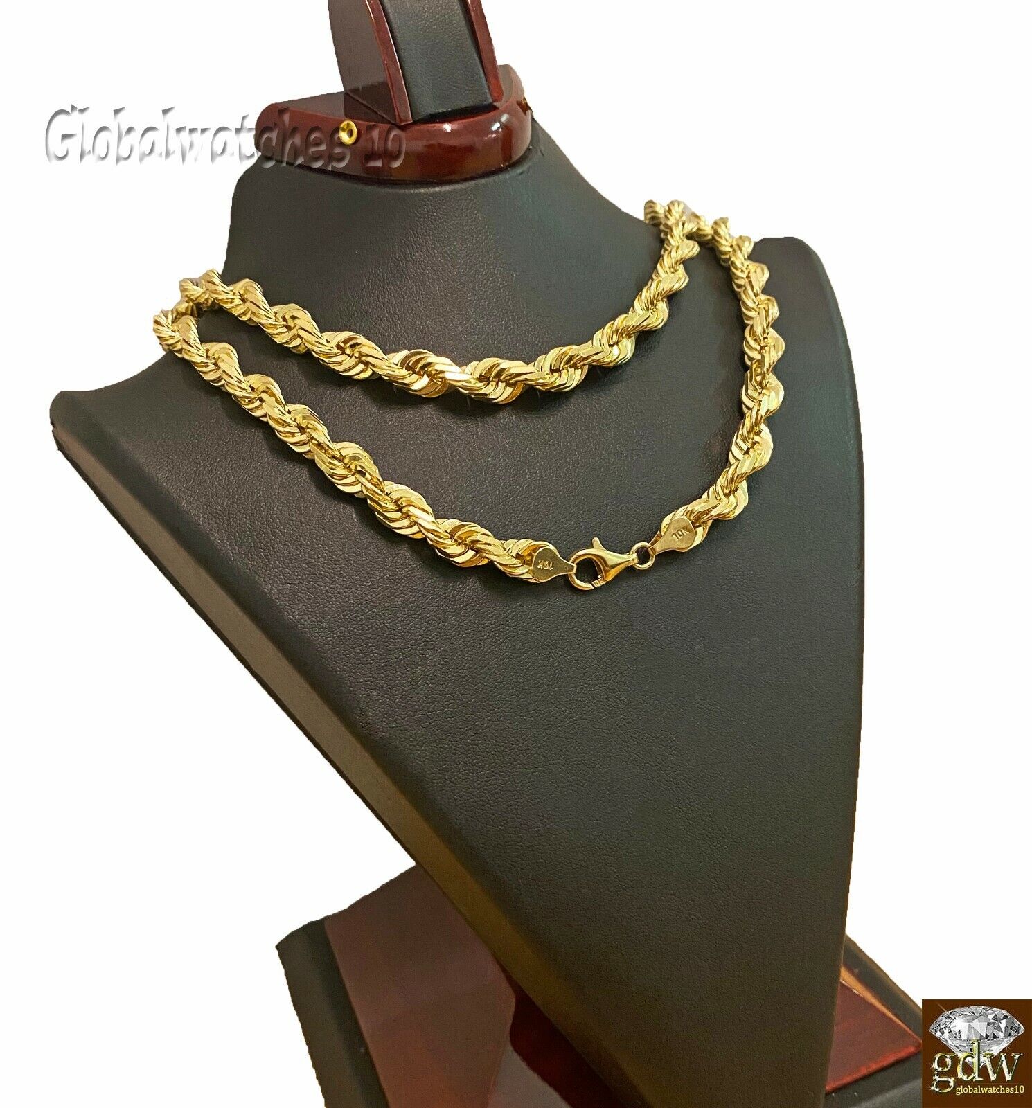 Real 10k SOLID Gold Rope Chain For Men 26 Inch 8mm On Sale Free Shipping THICK - GoldenlinQ