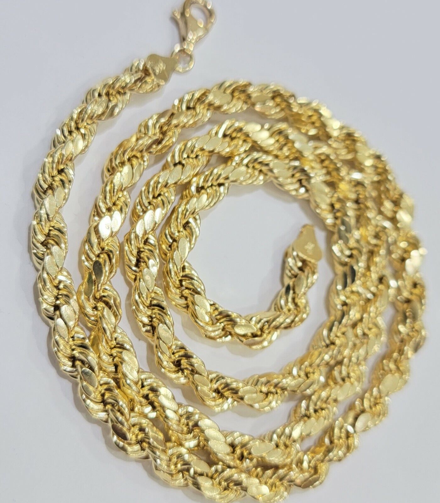 Real 10k SOLID Gold Rope Chain For Men 26 Inch 8mm On Sale Free Shipping THICK - GoldenlinQ
