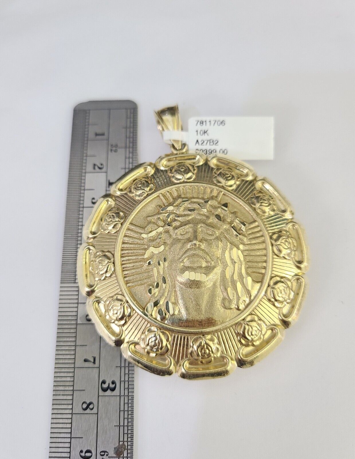 Real 10k Solid Rope Chain Jesus Virgin Mary Charm Set 6mm 20" - 30" Inch Necklace - GoldenlinQ