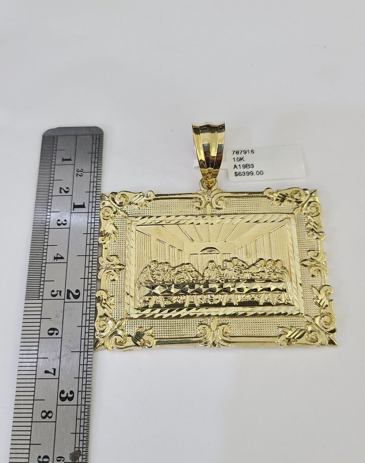 Real 10k Solid Rope Chain Last Supper Charm Set 6mm 20" - 30" Inch Necklace Gold - GoldenlinQ