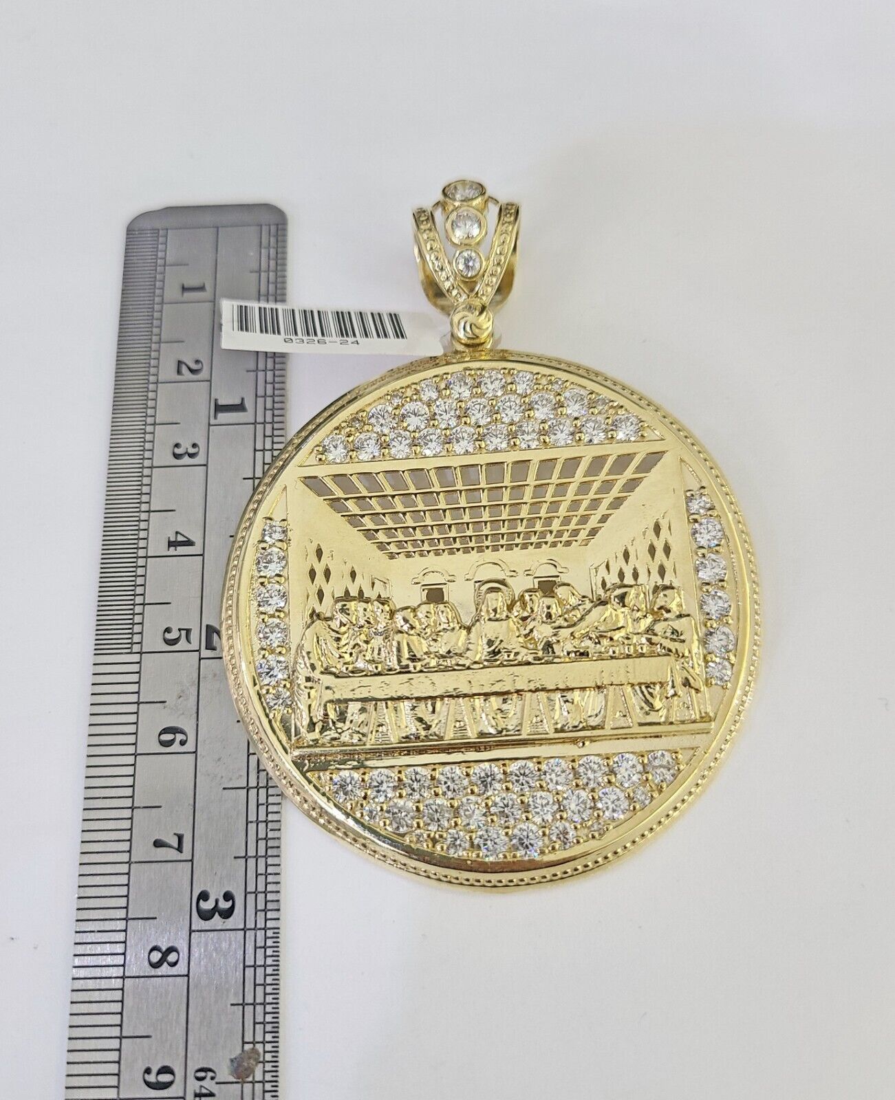 Real 10k Solid Rope Chain Last Supper Charm Set 6mm 20" - 30" Inch Necklace Gold - GoldenlinQ