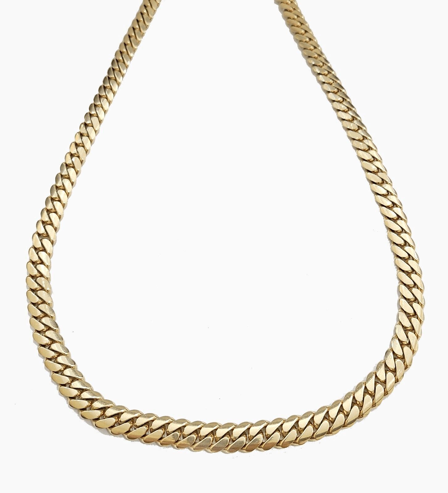 Real 10k Solid Yellow Gold Necklace Miami Cuban Chain 9mm 24" inch 10kt Unisex - GoldenlinQ