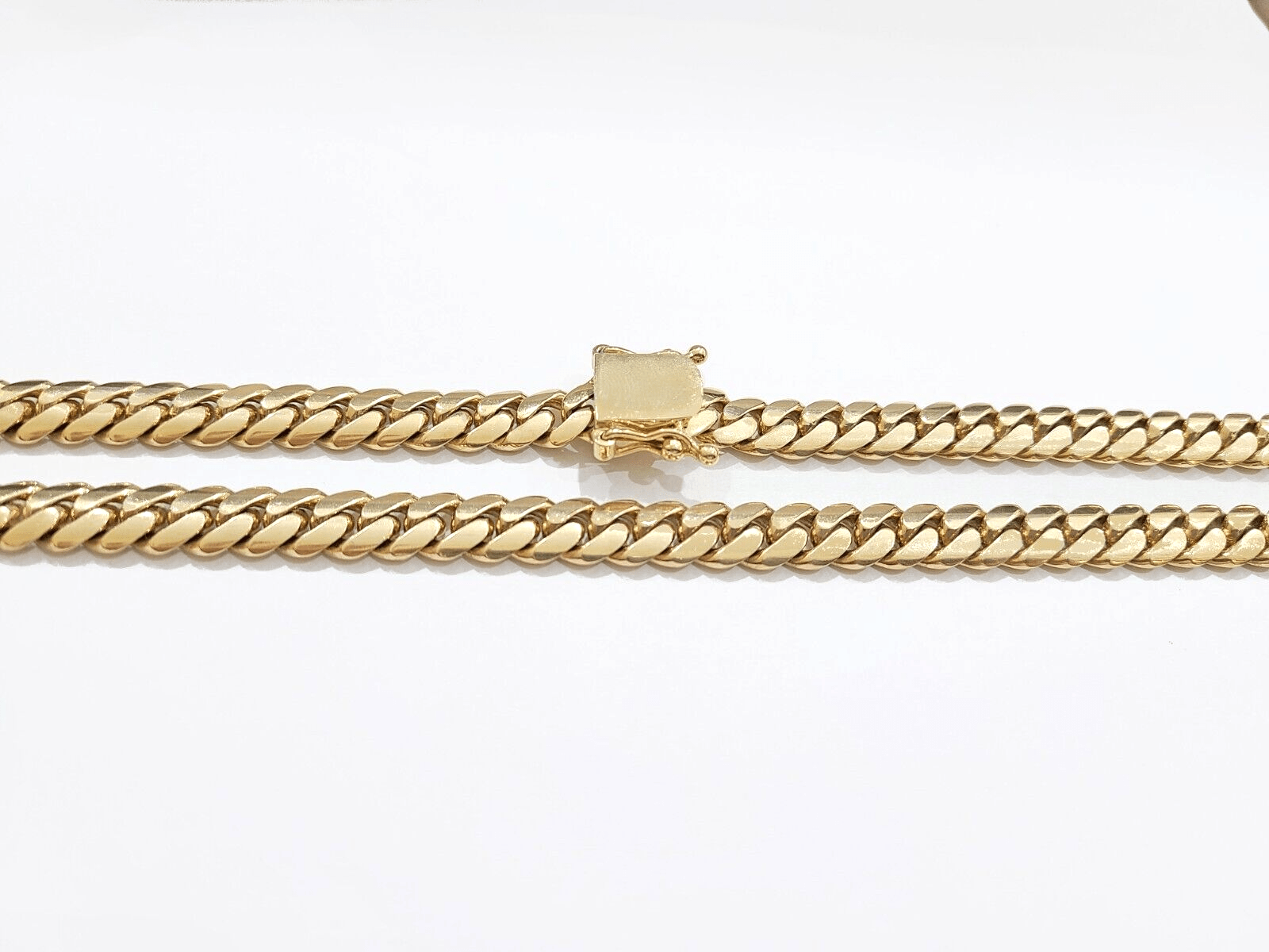 Real 10k Solid Yellow Gold Necklace Miami Cuban Chain 9mm 24" inch 10kt Unisex - GoldenlinQ