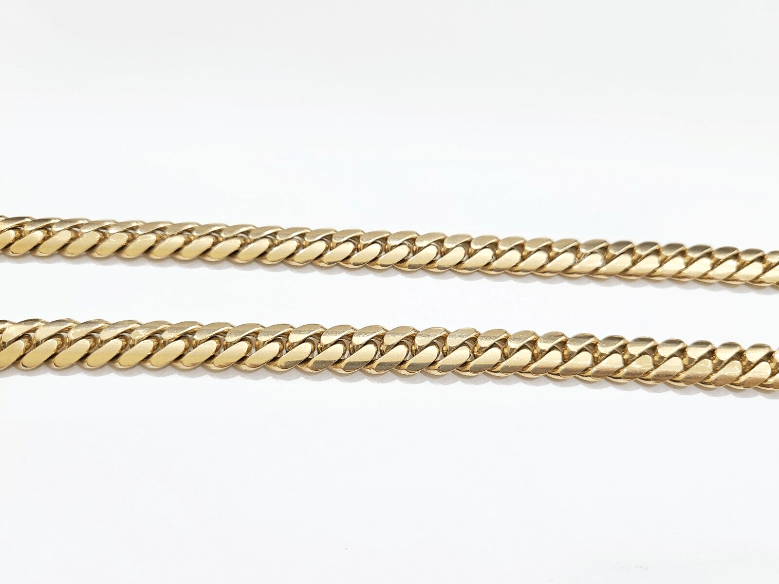 Real 10k Solid Yellow Gold Necklace Miami Cuban Chain 9mm 24" inch 10kt Unisex - GoldenlinQ